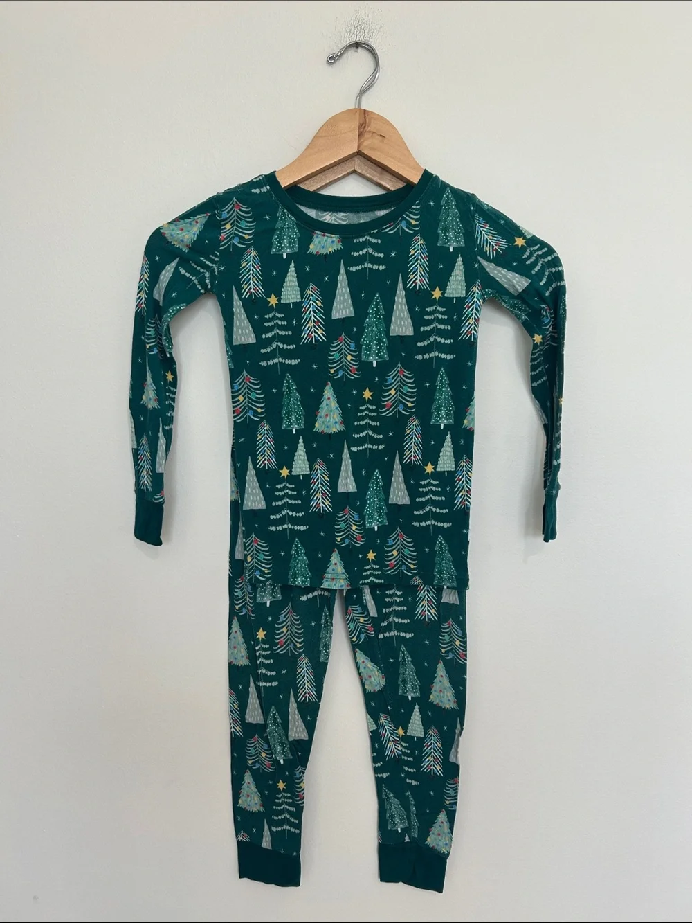 Little Sleepies Twinkling Trees Christmas Bamboo Pajama Set Size 5/6